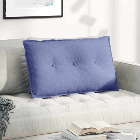 Vidaxl rugkussen jeans blauw 80 x 19 x 50 cm stof