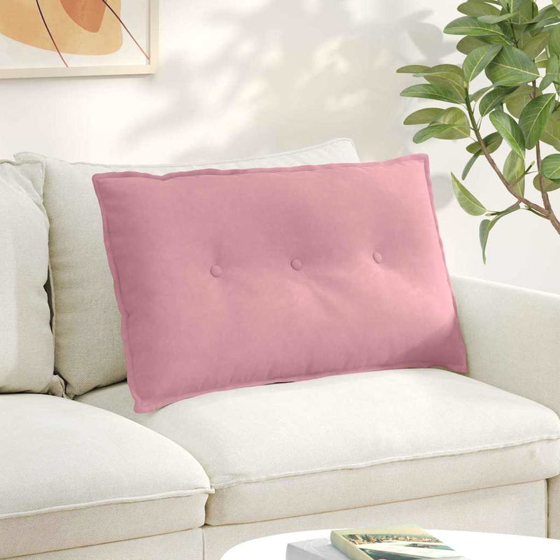 Afbeelding laden in galerijviewer, Vidaxl rugkussen roze 80 x 50 cm cordstof
