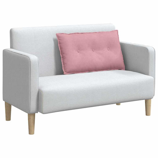 Vidaxl rugkussen roze 80 x 50 cm cordstof