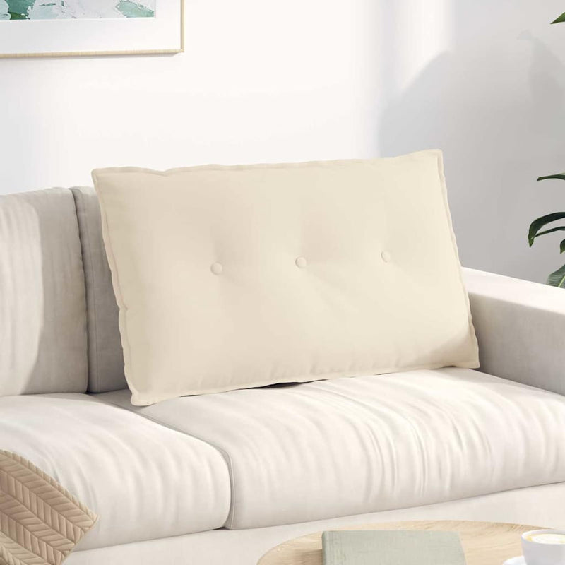 Afbeelding laden in galerijviewer, Vidaxl rugkussen beige 80 x 50 cm microvezel stof
