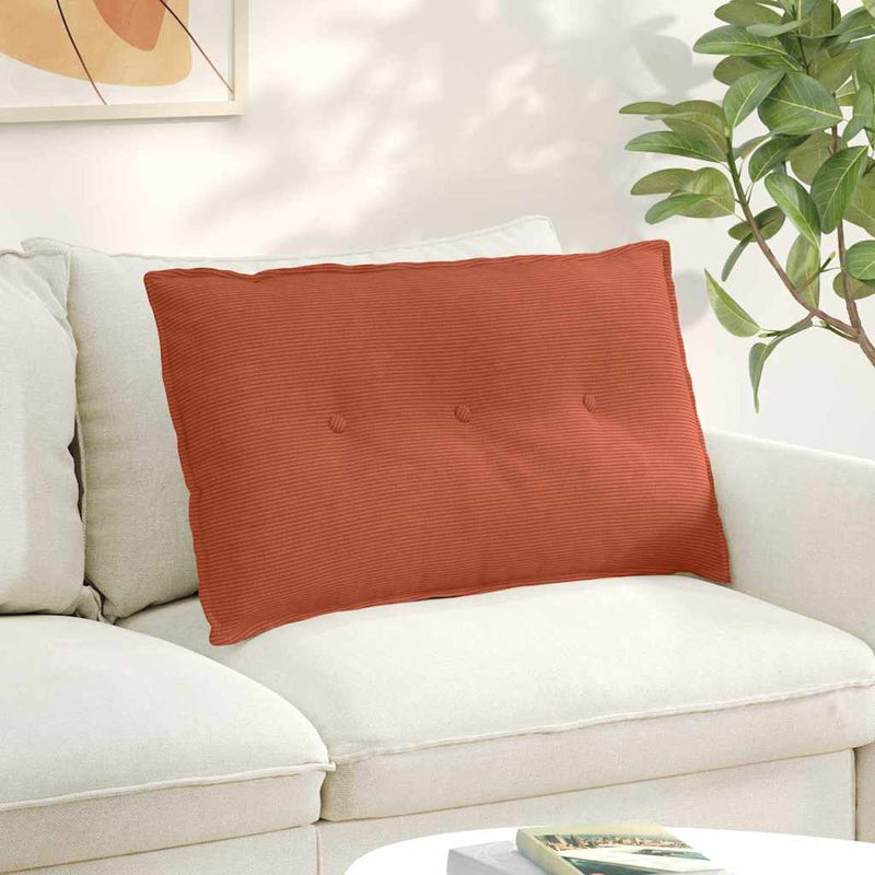 Afbeelding laden in galerijviewer, Vidaxl rugkussen rood-oranje 80 x 50 cm cordstof
