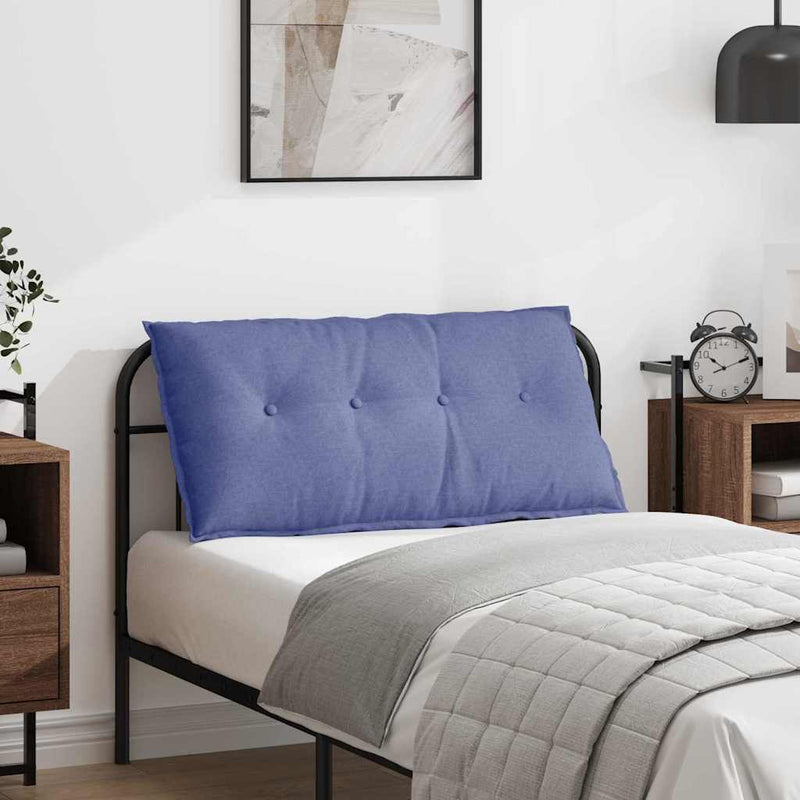 Afbeelding laden in galerijviewer, Vidaxl rugkussen jeans blauw 100 x 19 x 50 cm stof
