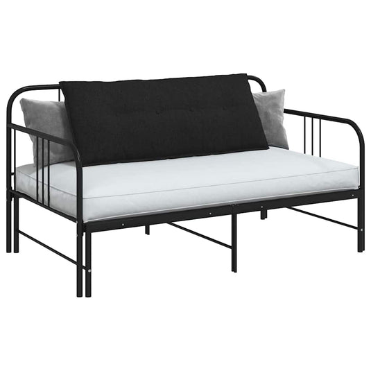 Vidaxl rugkussen zwart 120 x 19 x 50 cm stof