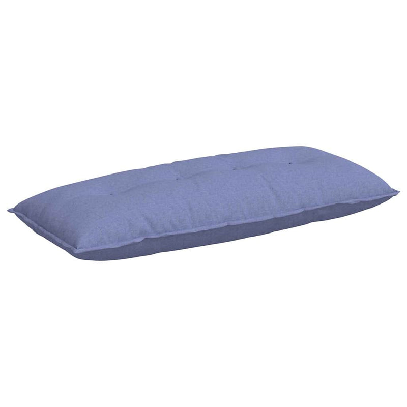 Afbeelding laden in galerijviewer, Vidaxl rugkussen jeans blauw 120 x 19 x 50 cm stof
