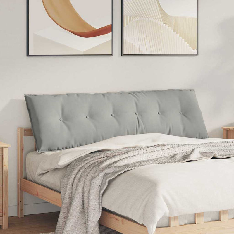 Afbeelding laden in galerijviewer, Vidaxl rugkussen lichtgrijs 160 x 50 cm microvezel stof
