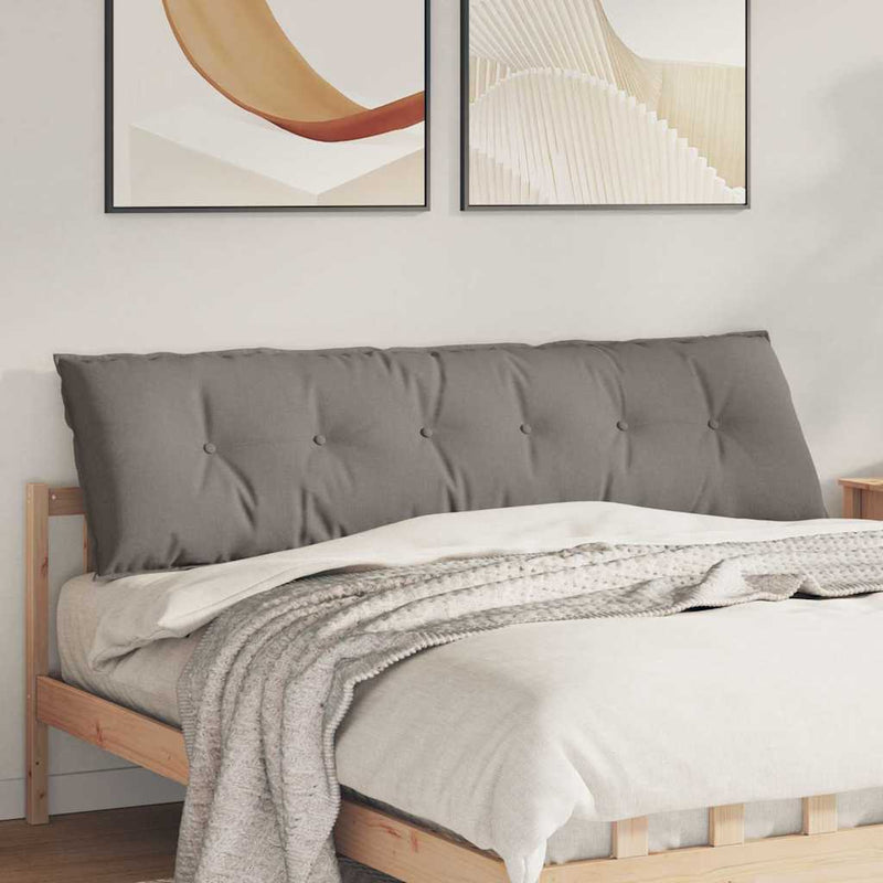 Afbeelding laden in galerijviewer, Vidaxl rugkussen taupe 180 x 19 x 50 cm stof
