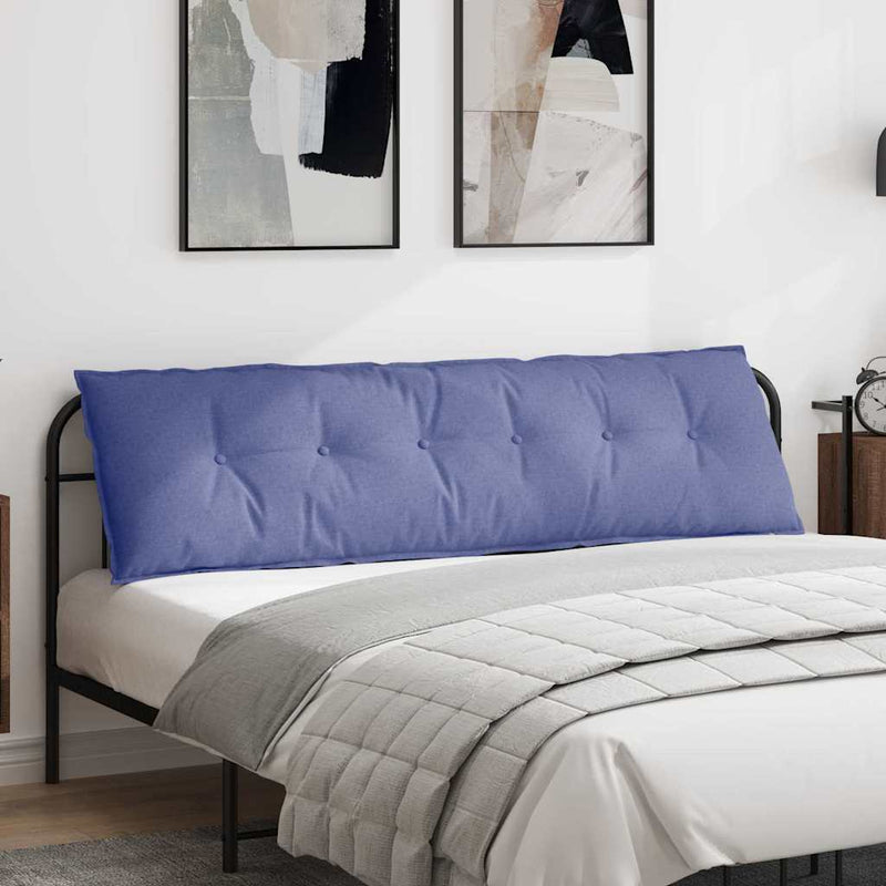 Afbeelding laden in galerijviewer, Vidaxl rugkussen jeans blauw 180 x 19 x 50 cm stof
