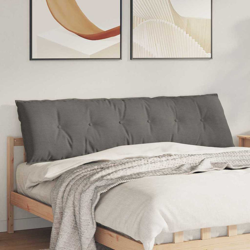 Afbeelding laden in galerijviewer, Vidaxl rugkussen lichtgrijs 180 x 50 cm cordstof

