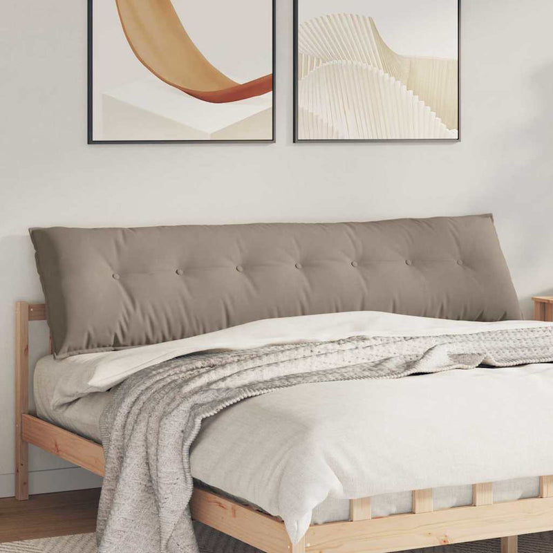 Afbeelding laden in galerijviewer, Vidaxl rugkussen taupe 200 x 50 cm microvezel stof
