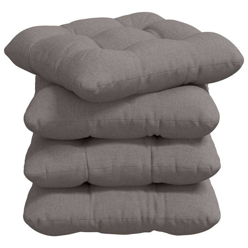 Chargez l'image dans la visionneuse de la galerie, Vidaxl zitkussens 4 pcs taupe 40 x 40 x 12 cm stof
