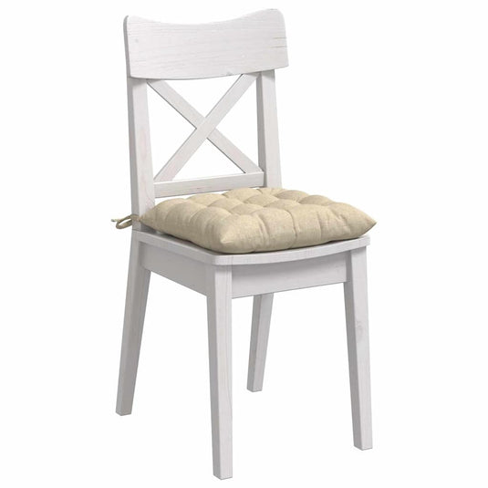 Vidaxl zitkussens 4 pcs crème 40 x 40 x 6 cm stof
