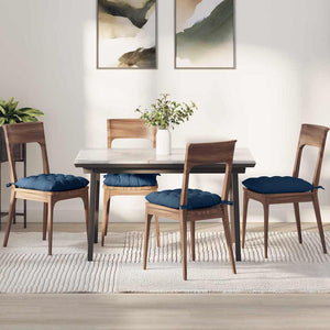 Vidaxl zitkussens 4 pcs blauw 40 x 40 x 6 cm stof