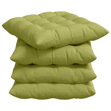 Vidaxl zitkussens 4 pcs lichtgroen 40 x 40 x 6 cm stof