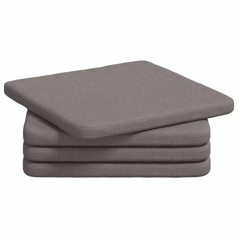 Chargez l'image dans la visionneuse de la galerie, Vidaxl zitkussens 4 pcs taupe 40 x 40 x 3 cm stof
