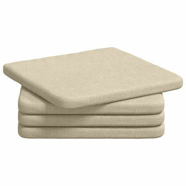 Vidaxl zitkussens 4 pcs crème 40 x 40 x 3 cm stof