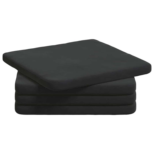 Vidaxl zitkussens 4 pcs zwart 40 x 40 x 3 cm fluweel
