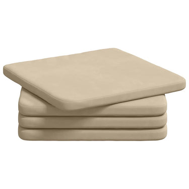 Vidaxl zitkussens 4 pcs crème 40 x 40 x 3 cm microvezel stof