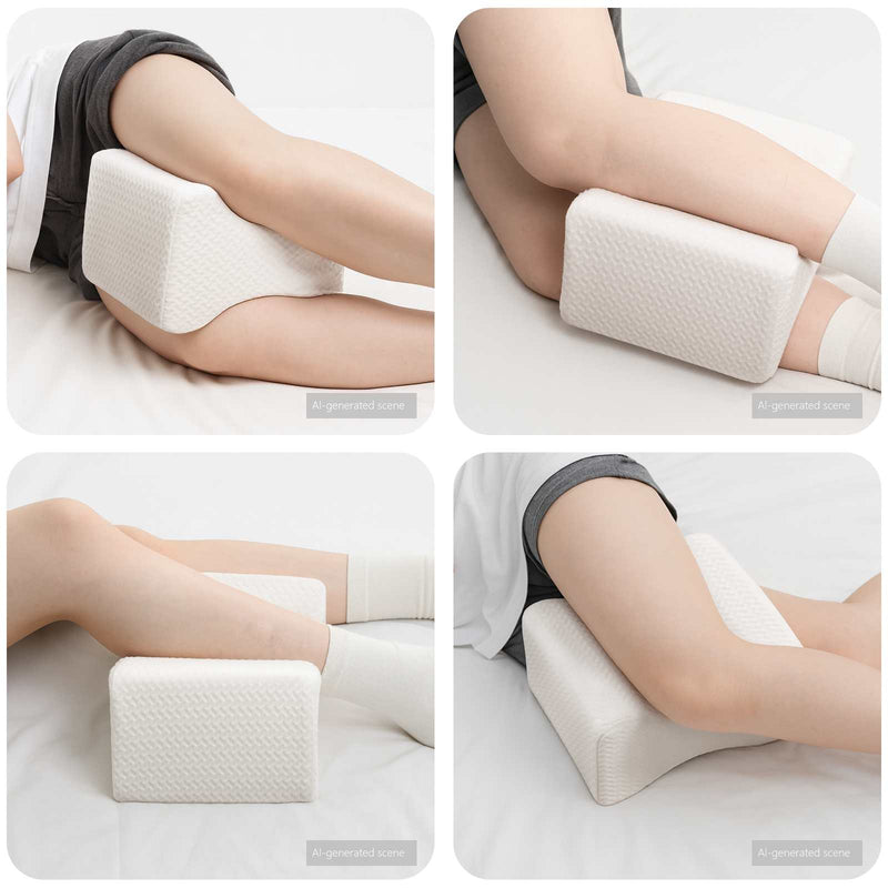Chargez l'image dans la visionneuse de la galerie, Vidaxl knee pillow wit polyester 26 x 21,5 x 15 cm
