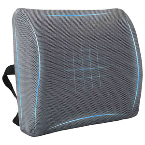 Vidaxl rugkussen met kussen grijs 36 x 30 x 12 cm met gaasdoek