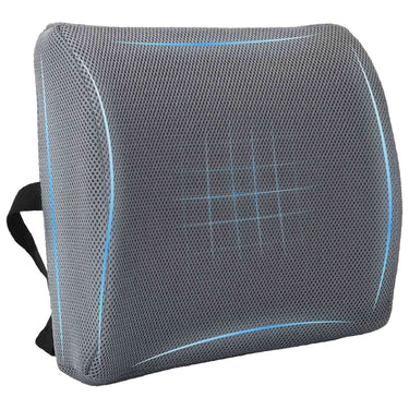 Vidaxl rugkussen met kussen grijs 36 x 30 x 12 cm met gaasdoek