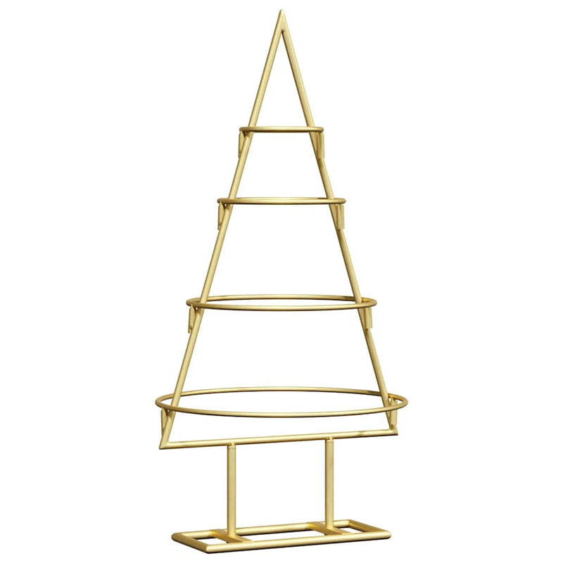 Afbeelding laden in galerijviewer, Vidaxl metalen kerstboom met standaard goud 60 cm poedergecoat staal
