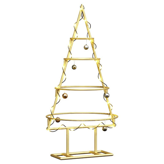 Vidaxl metalen kerstboom met standaard goud 60 cm poedergecoat staal