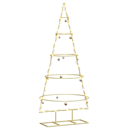 Vidaxl metalen kerstboom goud 124,5 cm poedergecoat staal