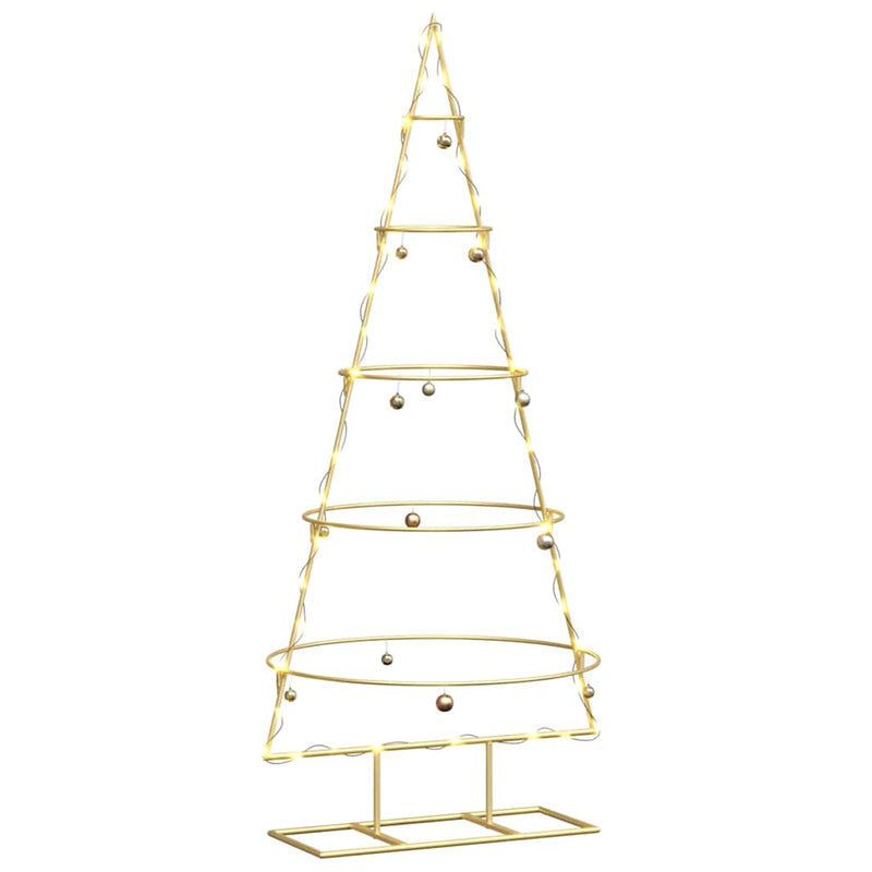 Afbeelding laden in galerijviewer, Vidaxl metalen kerstboom goud 124,5 cm poedergecoat staal
