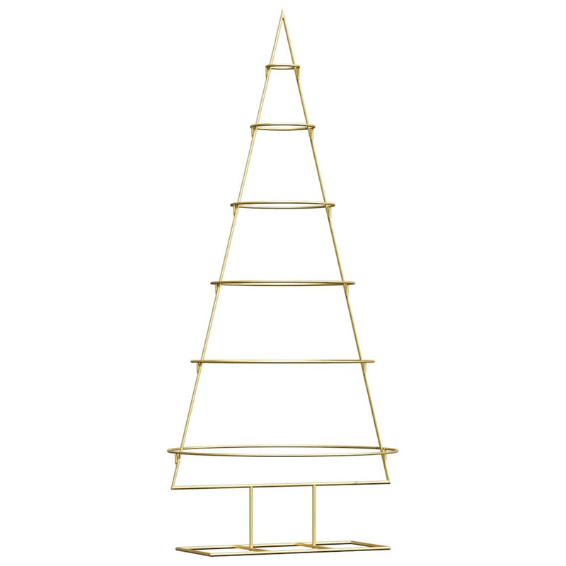 Afbeelding laden in galerijviewer, Vidaxl metalen kerstboom met standaard goud 148 cm poedergecoat staal
