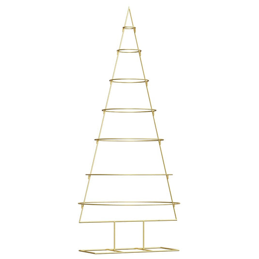 Vidaxl metalen kerstboom met standaard goud 180 cm poedergecoat staal