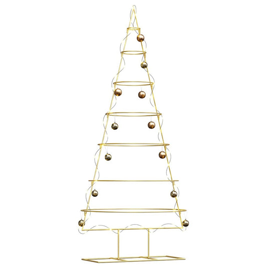 Vidaxl metalen kerstboom met standaard goud 180 cm poedergecoat staal