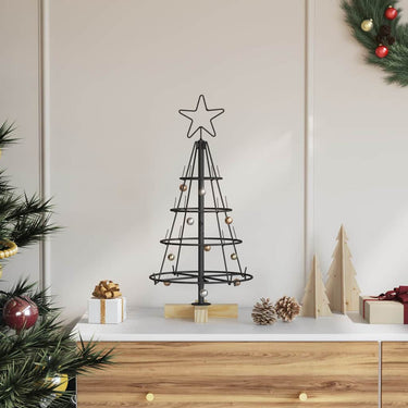 Vidaxl kerst cone boom met standaard zwart 60 cm staal