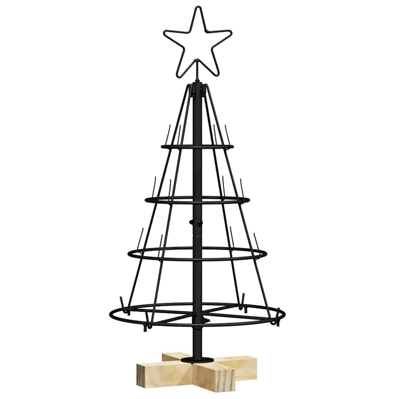 Afbeelding laden in galerijviewer, Vidaxl kerst cone boom met standaard zwart 60 cm staal
