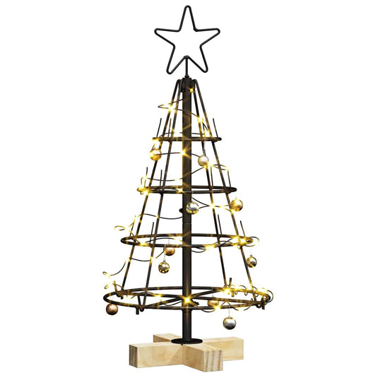 Vidaxl kerst cone boom met standaard zwart 60 cm staal