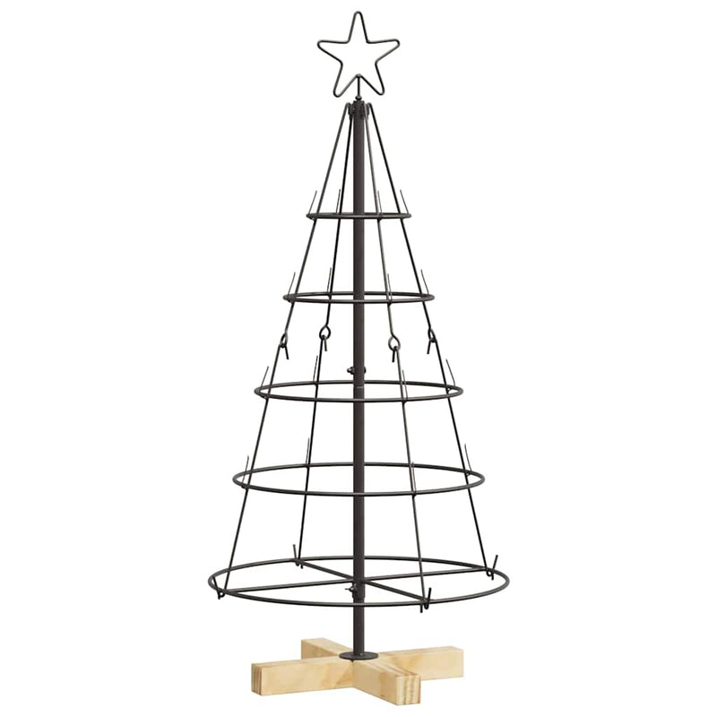 Afbeelding laden in galerijviewer, Vidaxl kerst cone boom met standaard zwart 90 cm staal
