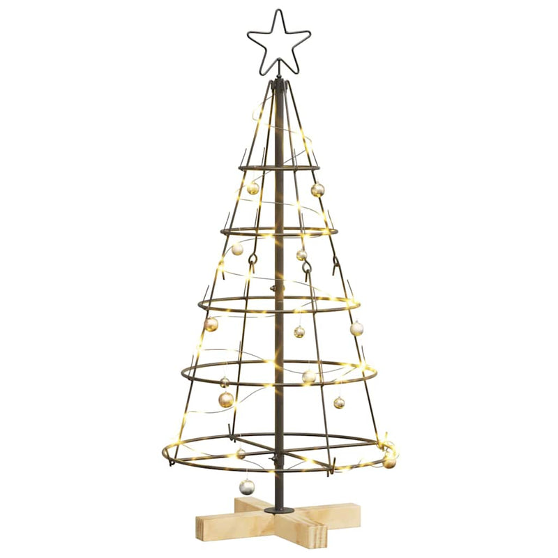Afbeelding laden in galerijviewer, Vidaxl kerst cone boom met standaard zwart 90 cm staal
