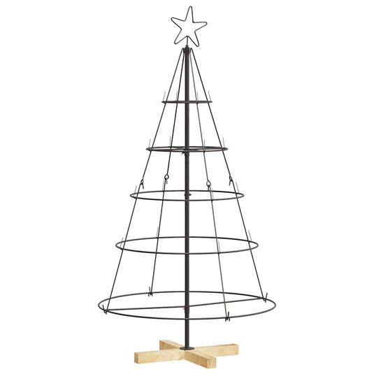 Vidaxl kerst cone boom met standaard zwart 126 cm staal