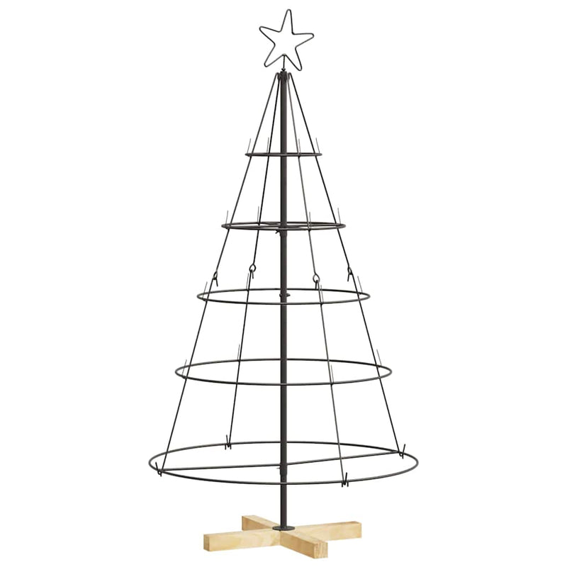 Afbeelding laden in galerijviewer, Vidaxl kerst cone boom met standaard zwart 126 cm staal
