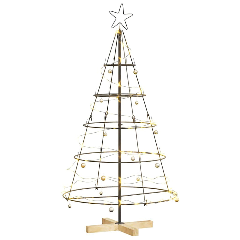 Afbeelding laden in galerijviewer, Vidaxl kerst cone boom met standaard zwart 126 cm staal
