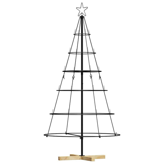 Vidaxl kerst cone boom met standaard zwart 154 cm staal