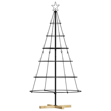 Vidaxl kerst cone boom met standaard zwart 154 cm staal