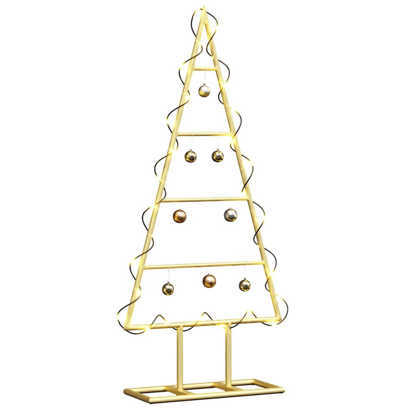 Afbeelding laden in galerijviewer, Vidaxl metalen kerstboom met standaard goud 60 cm poedergecoat staal
