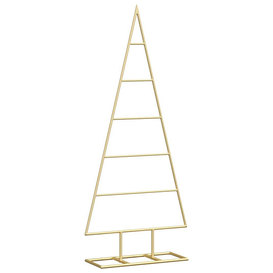 Vidaxl metalen kerstboom met standaard goud 90 cm poedergecoat staal
