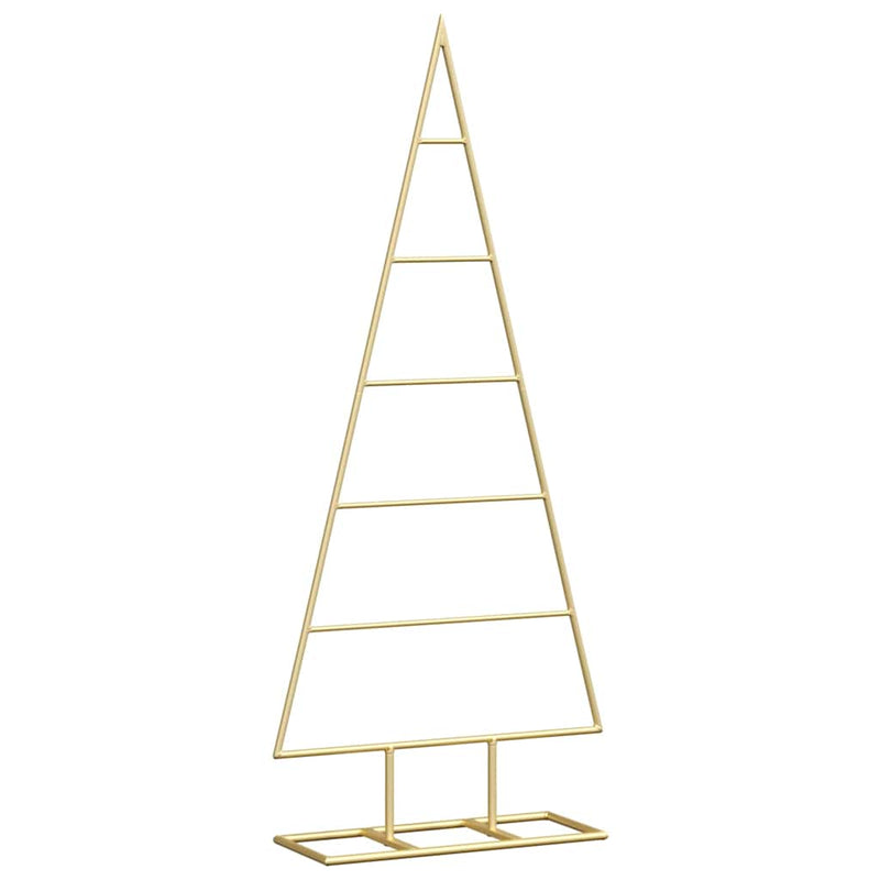 Afbeelding laden in galerijviewer, Vidaxl metalen kerstboom met standaard goud 90 cm poedergecoat staal
