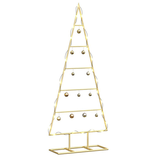 Vidaxl metalen kerstboom met standaard goud 90 cm poedergecoat staal