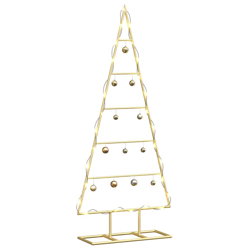 Afbeelding laden in galerijviewer, Vidaxl metalen kerstboom met standaard goud 90 cm poedergecoat staal
