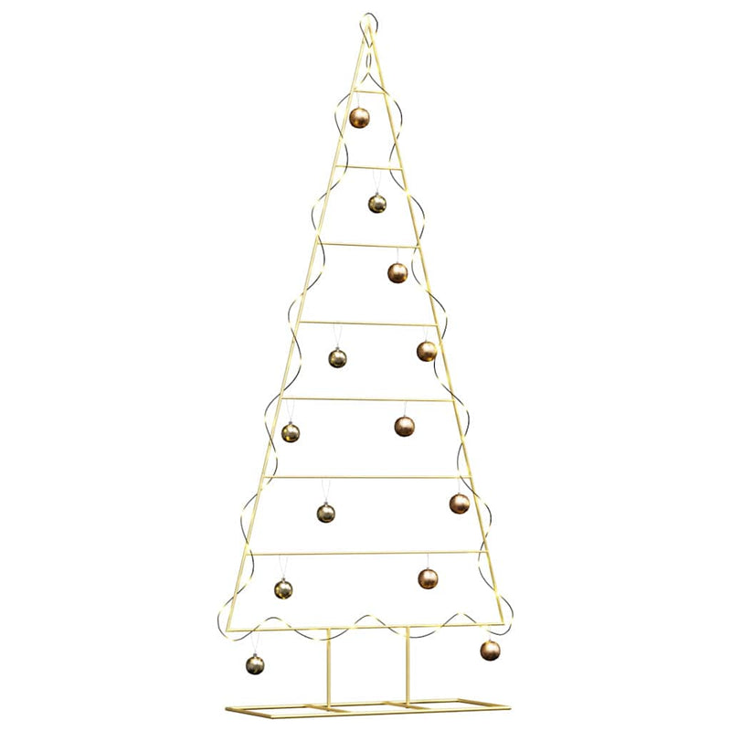 Afbeelding laden in galerijviewer, Vidaxl metalen kerstboom met standaard goud 181 cm poedergecoat staal
