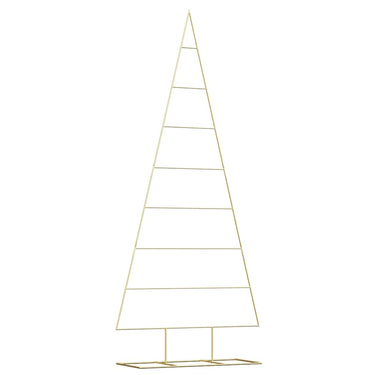 Vidaxl metalen kerstboom met standaard goud 211 cm poedergecoat staal