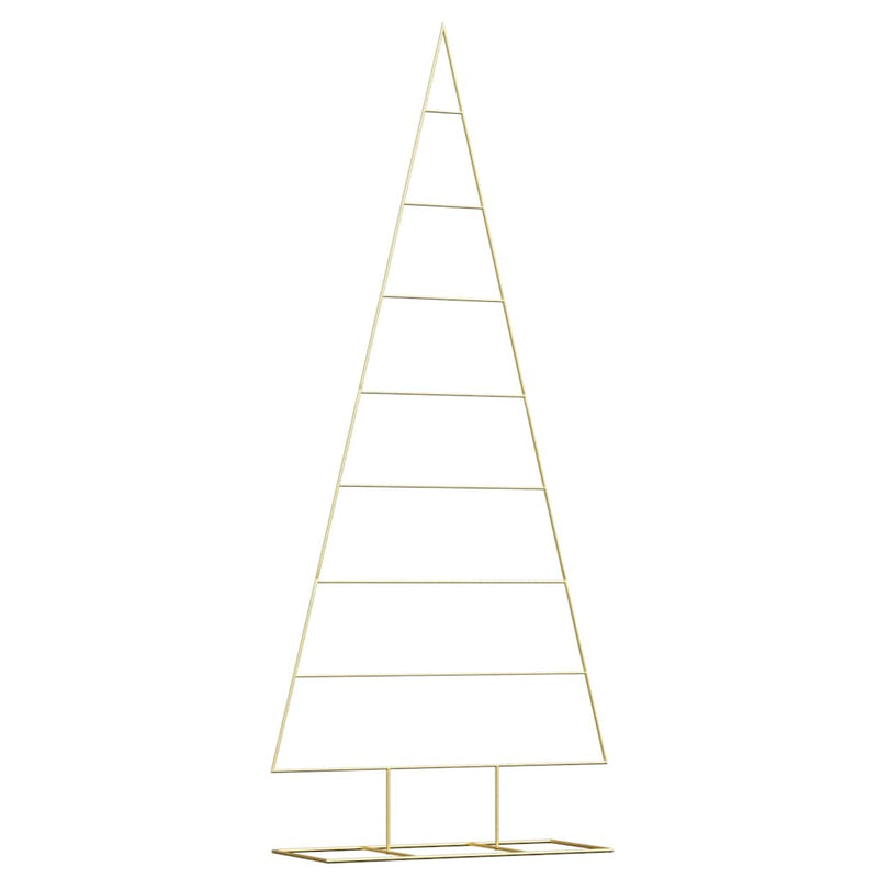 Afbeelding laden in galerijviewer, Vidaxl metalen kerstboom met standaard goud 211 cm poedergecoat staal
