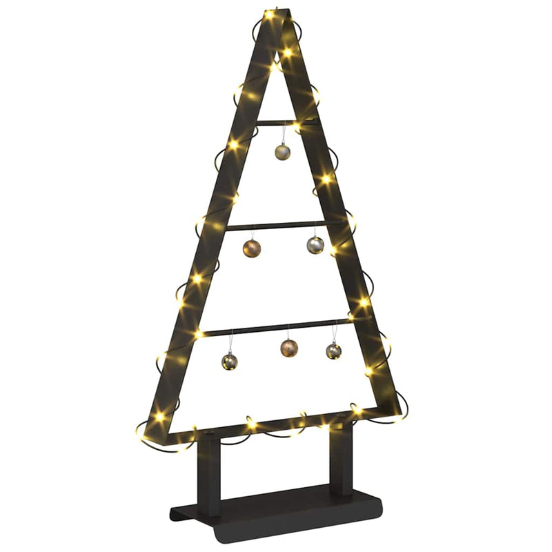 Afbeelding laden in galerijviewer, Vidaxl metalen kerstboom met standaard zwart 60 cm staal

